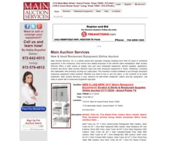 Mainauctionservices.com(New & Used Restaurant Equipment Supplies & Online Auction in Texas) Screenshot
