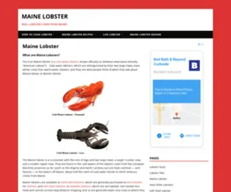 Maine-Lobster.com(Real lobsters come from Maine) Screenshot