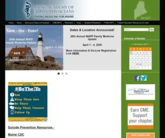 Maineafp.org(Maine Academy of Family Physicians) Screenshot