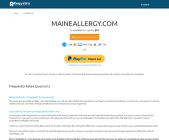 Maineallergy.com(Regystro Domains) Screenshot