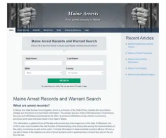 Mainearrests.org(Mainearrests) Screenshot