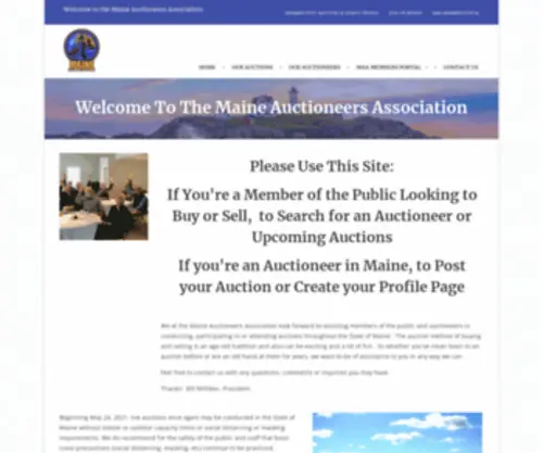 Maineauctioneers.org(Maine Auctioneers Association) Screenshot