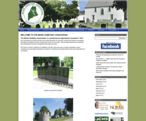 Mainecemetery.org(Maine Cemetery Association) Screenshot