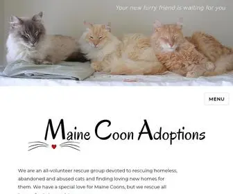 Mainecoonadoptions.com(CALIFORNIA-BASED NO-KILL CAT RESCUE) Screenshot