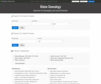 Mainegenealogy.net(Maine Genealogy) Screenshot