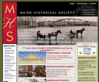 Mainehistory.org(Maine Historical Society) Screenshot