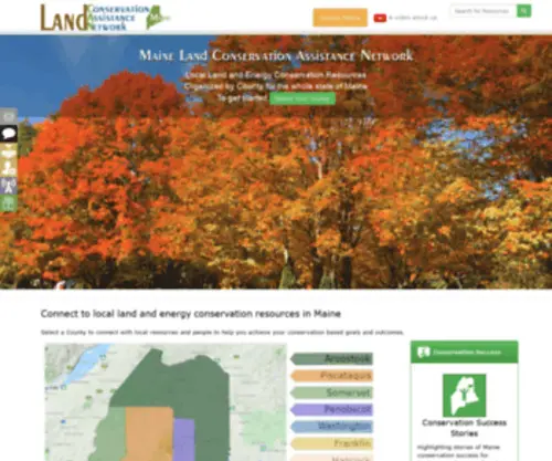 Mainelandcan.org(Land conservation Tools and Resources for Landowners in Maine) Screenshot