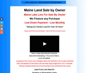 Mainelandsale.com(Maine Lake Lots for Sale by Owner) Screenshot