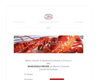 Mainelobsterwholesale.com(Maine Lobster & Seafood Company) Screenshot