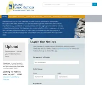 Mainenotices.com(Maine Public Notices) Screenshot