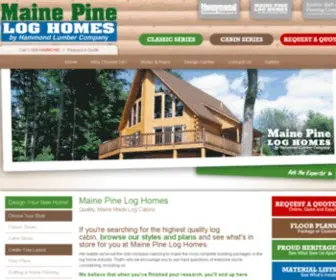 Mainepineloghomes.com(Maine Pine Log Homes by Hammond Lumber Company) Screenshot
