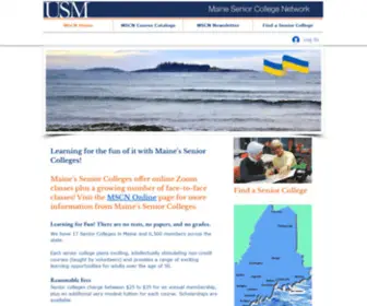 Maineseniorcollege.org(MSCN Home) Screenshot