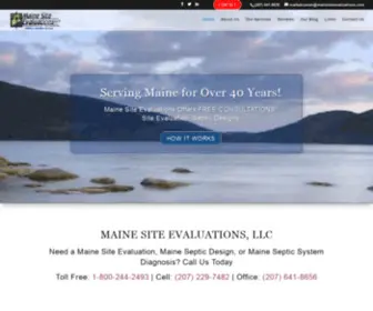 Mainesiteevaluations.com(State of Maine Septic Designs and Designers) Screenshot