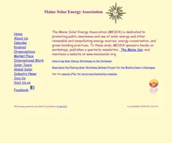 Mainesolar.org(Maine Solar Energy Association) Screenshot