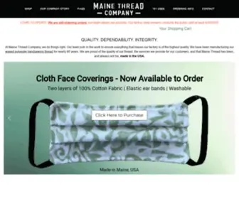 Mainethread.com(The Maine Thread Company. Our signature product) Screenshot