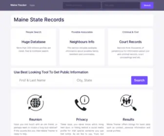 Mainetrecker.com(Public Records) Screenshot