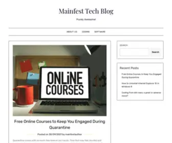 Mainfest-Tech.com(Mainfest Tech Blog) Screenshot