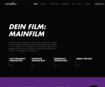 Mainfilm.tv(Video Agentur für Live Streaming) Screenshot