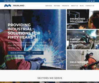 Mainlandmachinery.com(Custom Metal Fabrication Houston) Screenshot