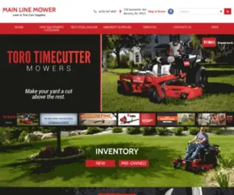 Mainlinemower.com(Home Main Line Mower Lawn and Tree Care Supplies Berwyn) Screenshot