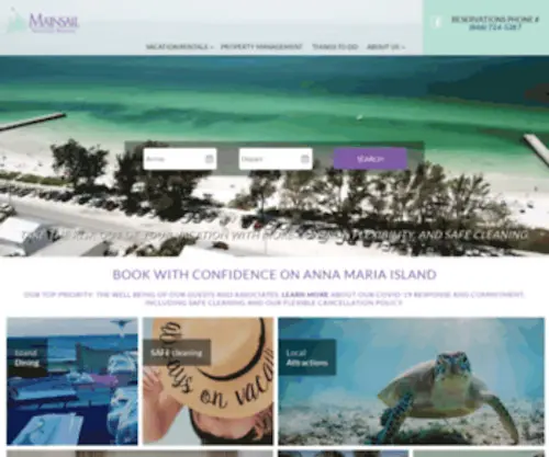 Mainsailvr.com(Anna Maria Island Rentals) Screenshot