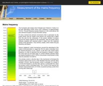 Mainsfrequency.com(Online-measurement of the mains frequency) Screenshot