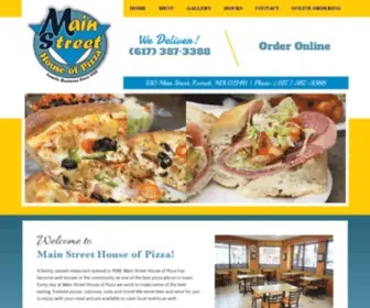 Mainsthop.com(Main Street House of Pizza) Screenshot