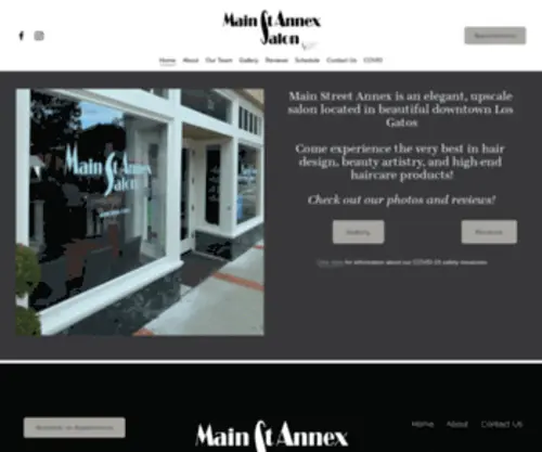 Mainstreetannex.com(Main Street Annex Salon) Screenshot