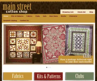 Mainstreetcottonshop.com(Main Street Cotton Shop) Screenshot