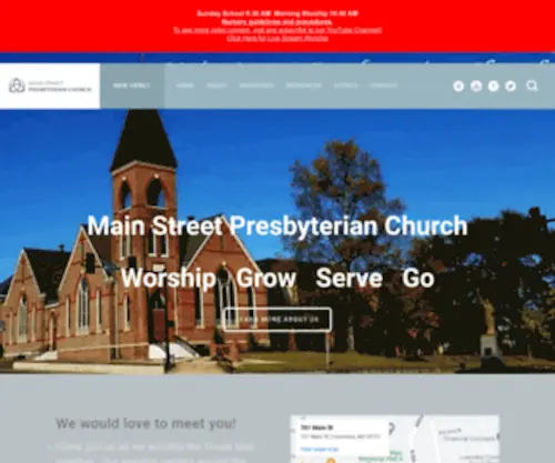 Mainstreetpres.org(Main Street Presbyterian Church) Screenshot