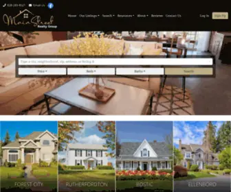 Mainstreetrealtygrp.com(Serving Rutherford and surrounding counties) Screenshot