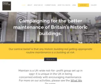 Maintainourheritage.co.uk Screenshot