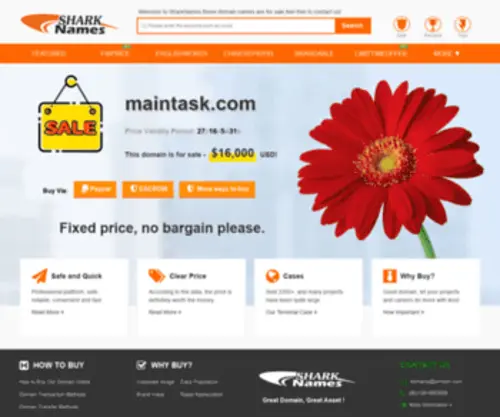 Maintask.com(Shark Name) Screenshot