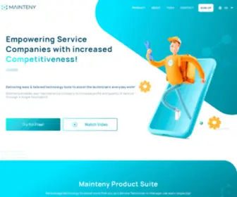 Mainteny.com(Empowering service technicians with technology) Screenshot