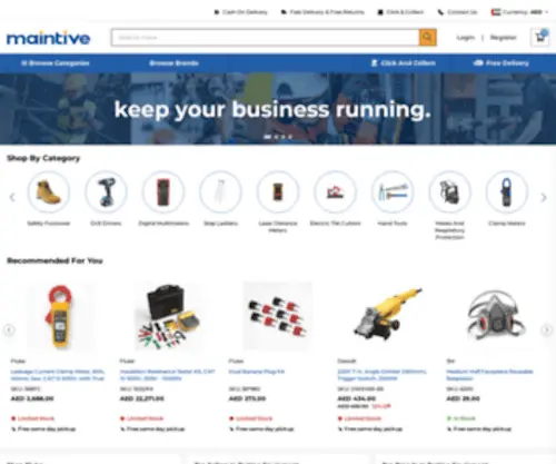 Maintive.com(Shop on for a range of mro products and tools in dubai & uae) Screenshot