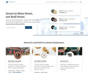 Mainvest.com(Invest in Main Street Mainvest) Screenshot
