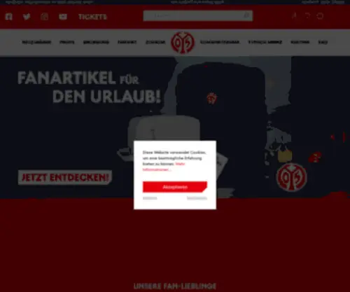 Mainz05Shop.de(FSV Mainz 05) Screenshot