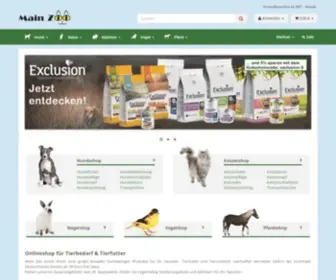 Mainzoo.de(Tierbedarf, Hundefutter, Katzenfutter, Tierfutter gÃŒnstig kaufen) Screenshot
