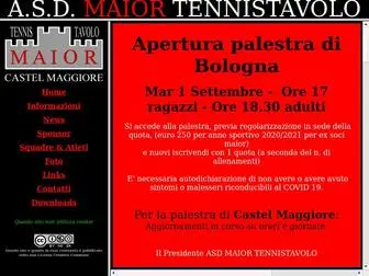 Maiortennistavolo.it(Home Page della A.S.D. MAIOR TENNISTAVOLO Castel Maggiore) Screenshot
