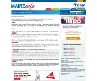 Maire-Info.com(Maire-Info, quotidien d'informations destiné aux élus locaux) Screenshot
