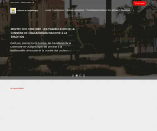 Mairie-Ouaga.bf(Site web de la Mairie de Ouagadougou) Screenshot