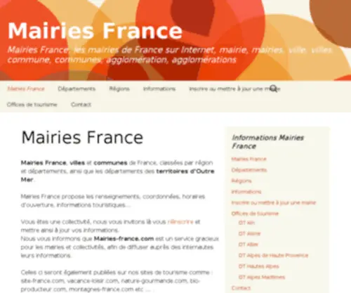 Mairies-France.com(Agglomération) Screenshot