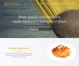 Maisanosnovi.com(Italian Restaurant) Screenshot