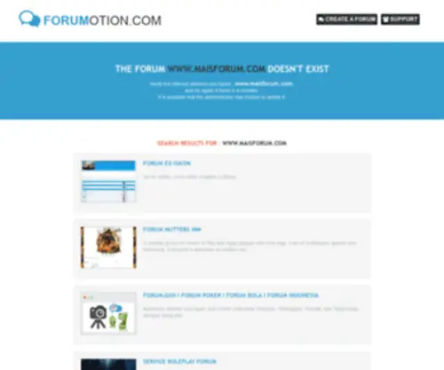 Maisforum.com(Criar) Screenshot