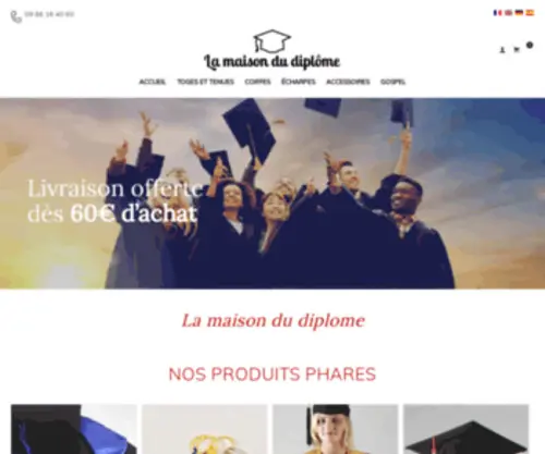 Maison-DU-Diplome.com(Achat et location tenues remise de diplôme) Screenshot