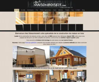 Maisonboiskit.com(Maisons en bois en kit et chalets bois en kit) Screenshot