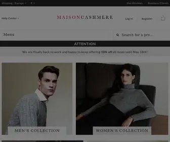 Maisoncashmere.it(Entra e scopri le collezioni Uomo e Donna) Screenshot