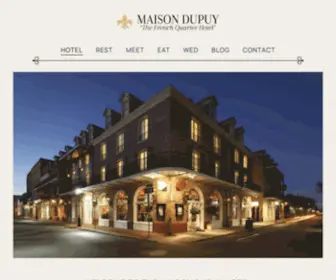 Maisondupuy.com(The French Quarter Hotel) Screenshot