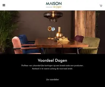 Maisonenvogue.nl(Meubilair, bank en verlichting, decoratie) Screenshot