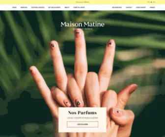 Maisonmatine.com(Maison Matine Parfum) Screenshot